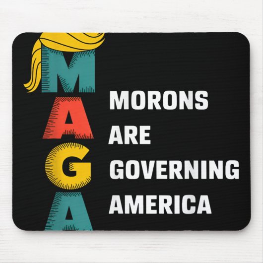 Morons regeren Amerika Trump grappig Muismat (Voorkant)