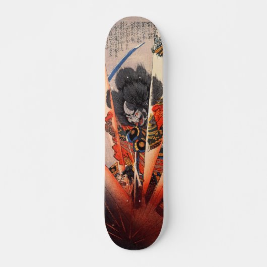 Morozumi Bungo-no-kami Masakiyo Kuniyoshi samurai Persoonlijk Skateboard (Voorkant)