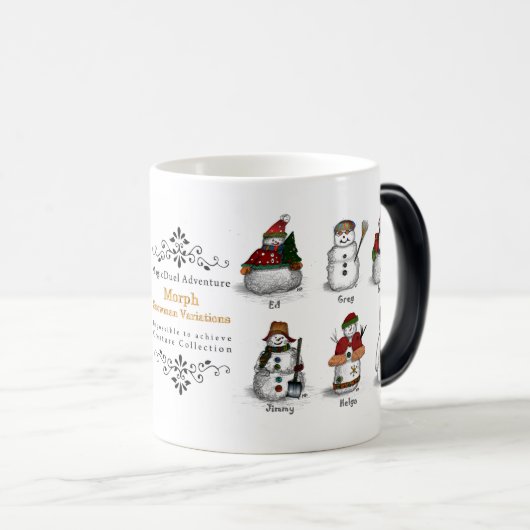 Morph Snowman Variations Magische Mok (Voorkant rechts)