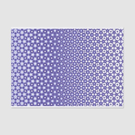 Morphing blauw-wit geometrisch ontwerp tissuepapier (Voorkant)