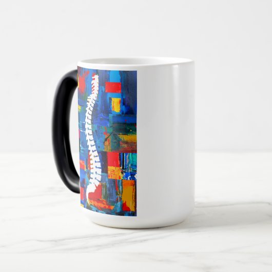 Morphing Chiropractic Coffee Mok voor chiropractor (Voorkant links)