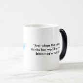 Morphing cup met spreekwoord magische mok (Voorkant rechts)