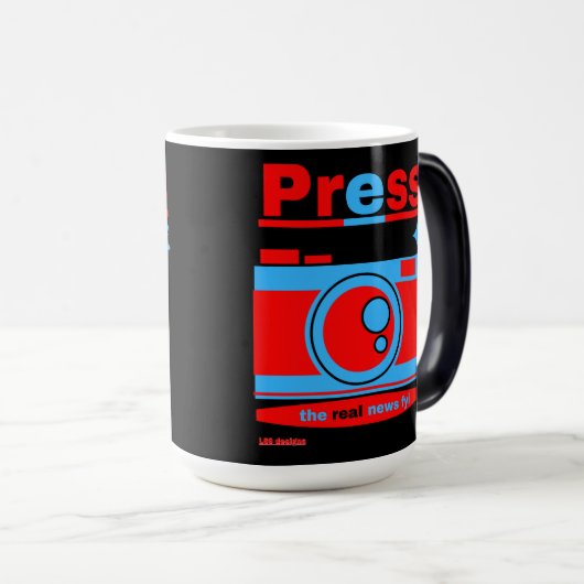 morphing koffie mok "PRESS" (Voorkant rechts)