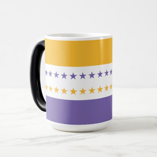 Morphing Magic Suffrage Victory Ratification Flag Magische Mok (Voorkant links)