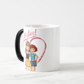 Morphing Mok Bestie voor beste vrienden voor meisj (Voorkant links)