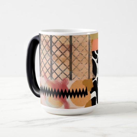 Morphing mok met abstract ontwerp te onthullen (Voorkant links)