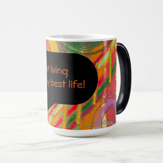 Morphing mok met inspirerend quote (Voorkant rechts)