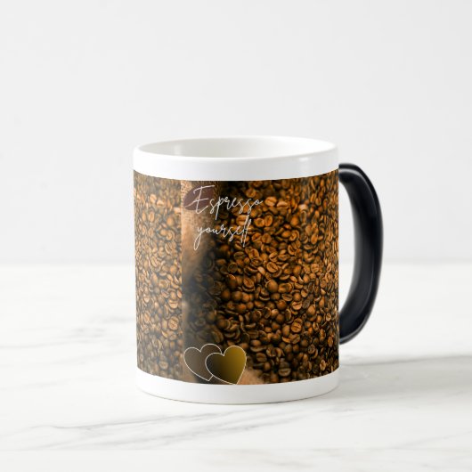 Morphing mug with coffee theme  magische mok (Voorkant rechts)