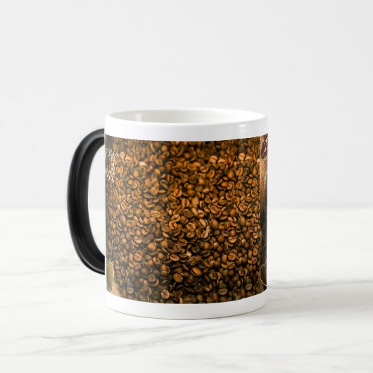 Morphing mug with coffee theme  magische mok (Voorkant links)