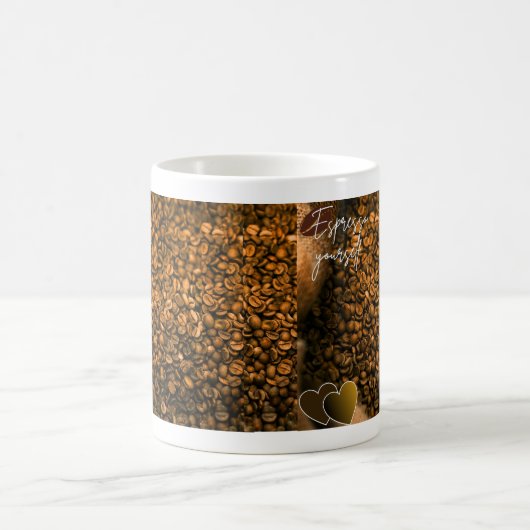 Morphing mug with coffee theme magische mok (Center)