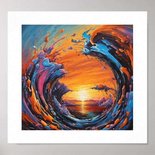 Morphing Sunset Poster (Voorkant)