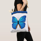 Morpho Blauwe Vlinder met naam Tote Bag (Dichtbij)