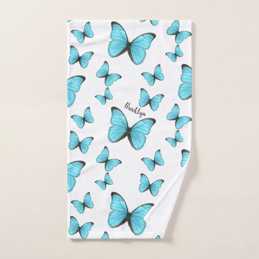 Morpho butterflies cartoon illustratie bad handdoek (Handdoek)