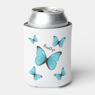 Morpho butterflies cartoon illustratie blikjeskoeler