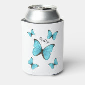 Morpho butterflies cartoon illustratie blikjeskoeler (Blikje Achterkant)