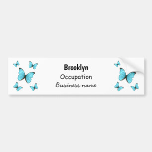 Morpho butterflies cartoon illustratie bumpersticker