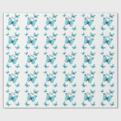 Morpho butterflies cartoon illustratie cadeaupapier (Vlak)