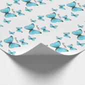 Morpho butterflies cartoon illustratie cadeaupapier (Hoek)