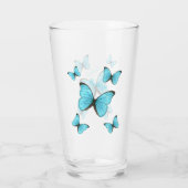 Morpho butterflies cartoon illustratie glas (Achterkant)