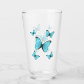 Morpho butterflies cartoon illustratie glas (Voorkant)