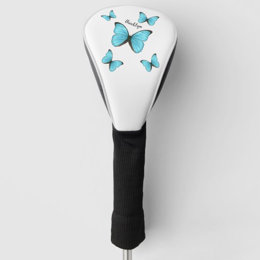 Morpho butterflies cartoon illustratie golfheadcover (Voorkant)