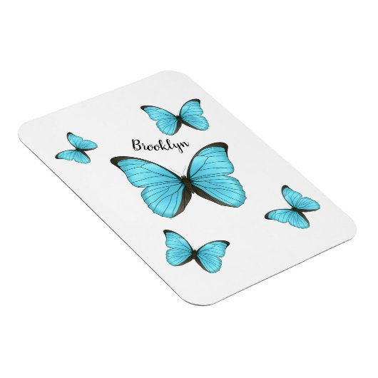 Morpho butterflies cartoon illustratie magneet (Rechterzijde)