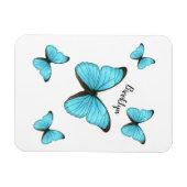 Morpho butterflies cartoon illustratie magneet (Horizontaal)