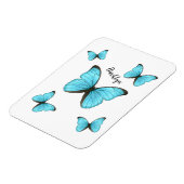 Morpho butterflies cartoon illustratie magneet (Linkerzijde)