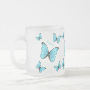 Morpho butterflies cartoon illustratie matglas koffiemok