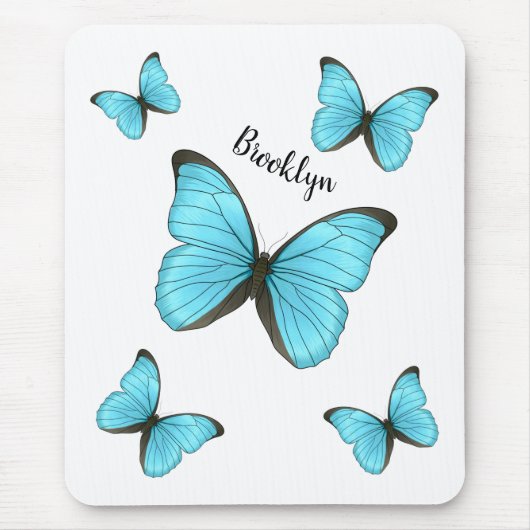 Morpho butterflies cartoon illustratie muismat (Voorkant)