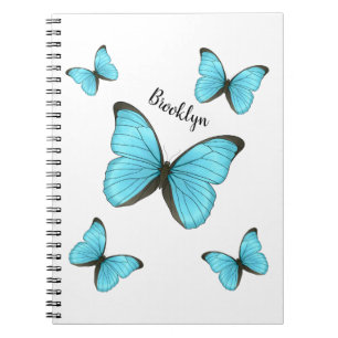 Morpho butterflies cartoon illustratie notitieboek