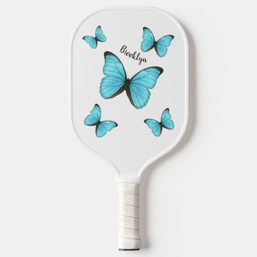 Morpho butterflies cartoon illustratie pickleball paddle (Voorkant)