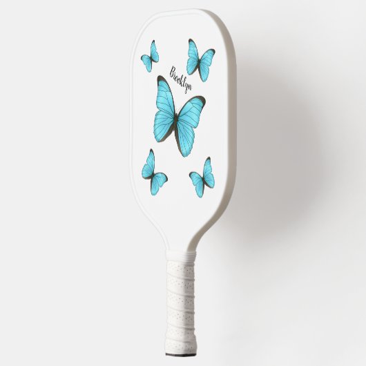 Morpho butterflies cartoon illustratie pickleball paddle (Links)