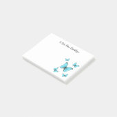 Morpho butterflies cartoon illustratie post-it® notes (Schuin)