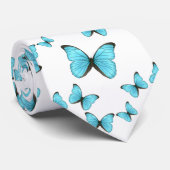 Morpho butterflies cartoon illustratie stropdas (Opgerold)