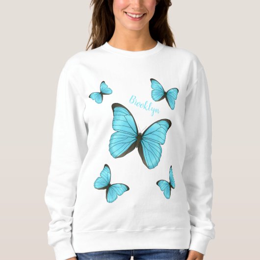 Morpho butterflies cartoon illustratie trui (Voorkant)