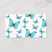 Morpho butterflies cartoon illustratie visitekaartje (Achterkant)