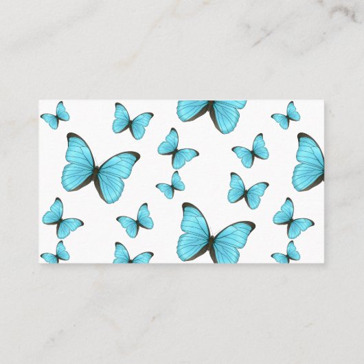 Morpho butterflies cartoon illustratie visitekaartje (Achterkant)