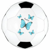 Morpho butterflies cartoon illustratie voetbal (Voorkant)