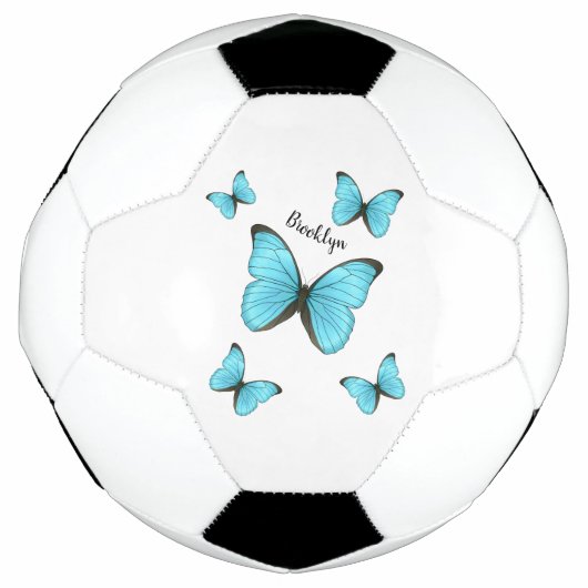 Morpho butterflies cartoon illustratie voetbal (Voorkant)