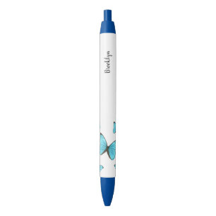 Morpho butterflies cartoon illustratie zwarte inkt pen