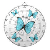 Morpho butterflies cartoon illustration dartbord (Voorkant)