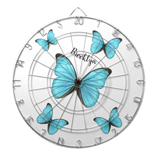 Morpho butterflies cartoon illustration  dartbord (Voorkant)