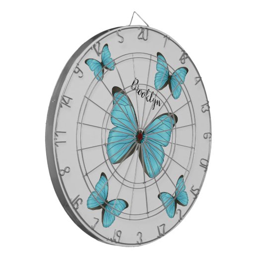 Morpho butterflies cartoon illustration  dartbord (Voorkant Links)