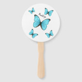 Morpho butterflies cartoon illustration  handwaaier (Achterkant)