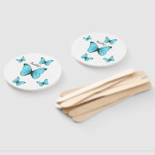 Morpho butterflies cartoon illustration  handwaaier (Niet-gemonteerd)