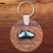 Morpho butterfly Costa Rica Sleutelhanger (Voorkant)