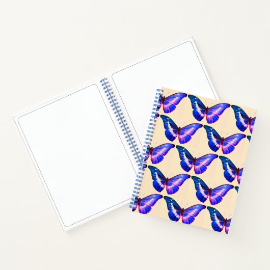 Morpho Butterfly Hardcover Spiral Sketchbook N Notitieboek (Binnen)