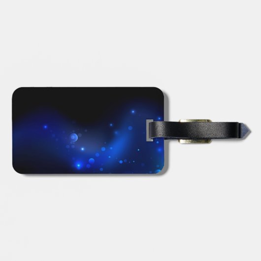 Morpho Butterfly in de donkere achtergrond Bagagelabel (Achterkant horizontaal)