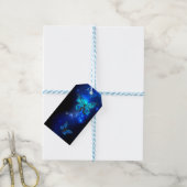 Morpho Butterfly in de donkere achtergrond Cadeaulabel (Met Touw)
